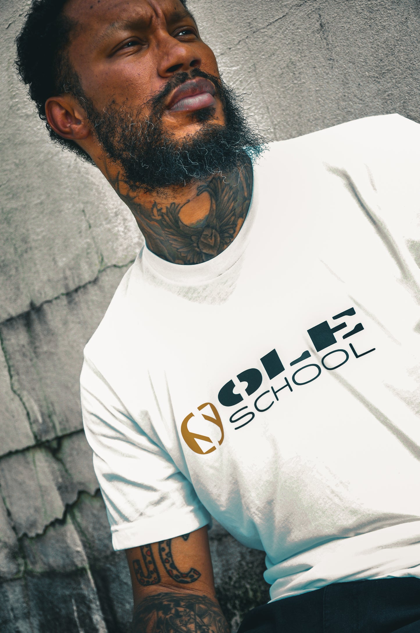 Ole School Logo Mens White T-Shirt