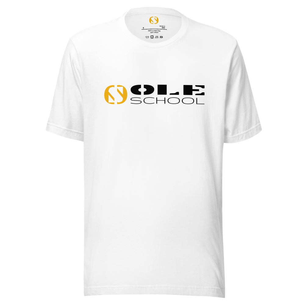 Ole School Logo Mens White T-Shirt