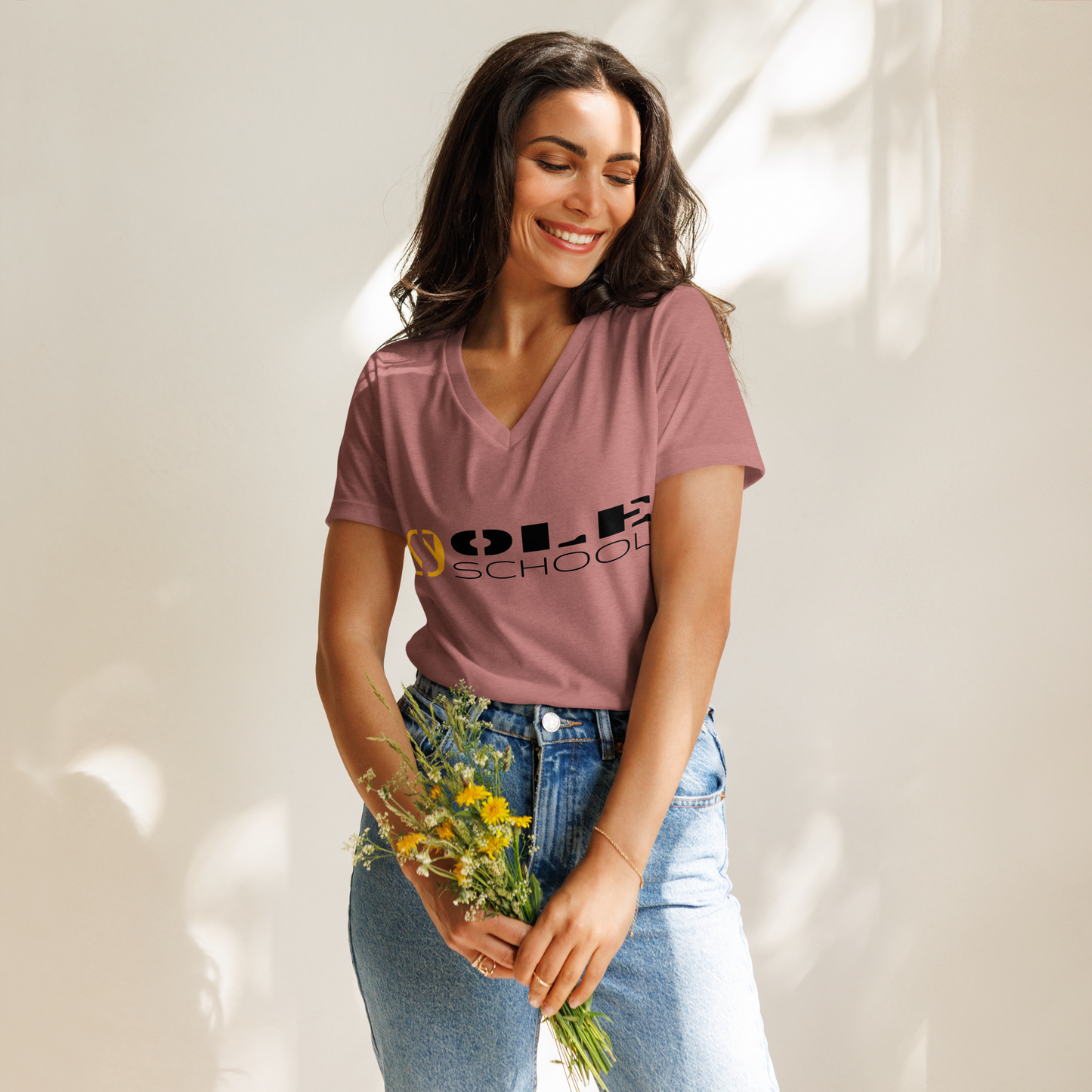 Ole School Women’s relaxed v-neck t-shirt