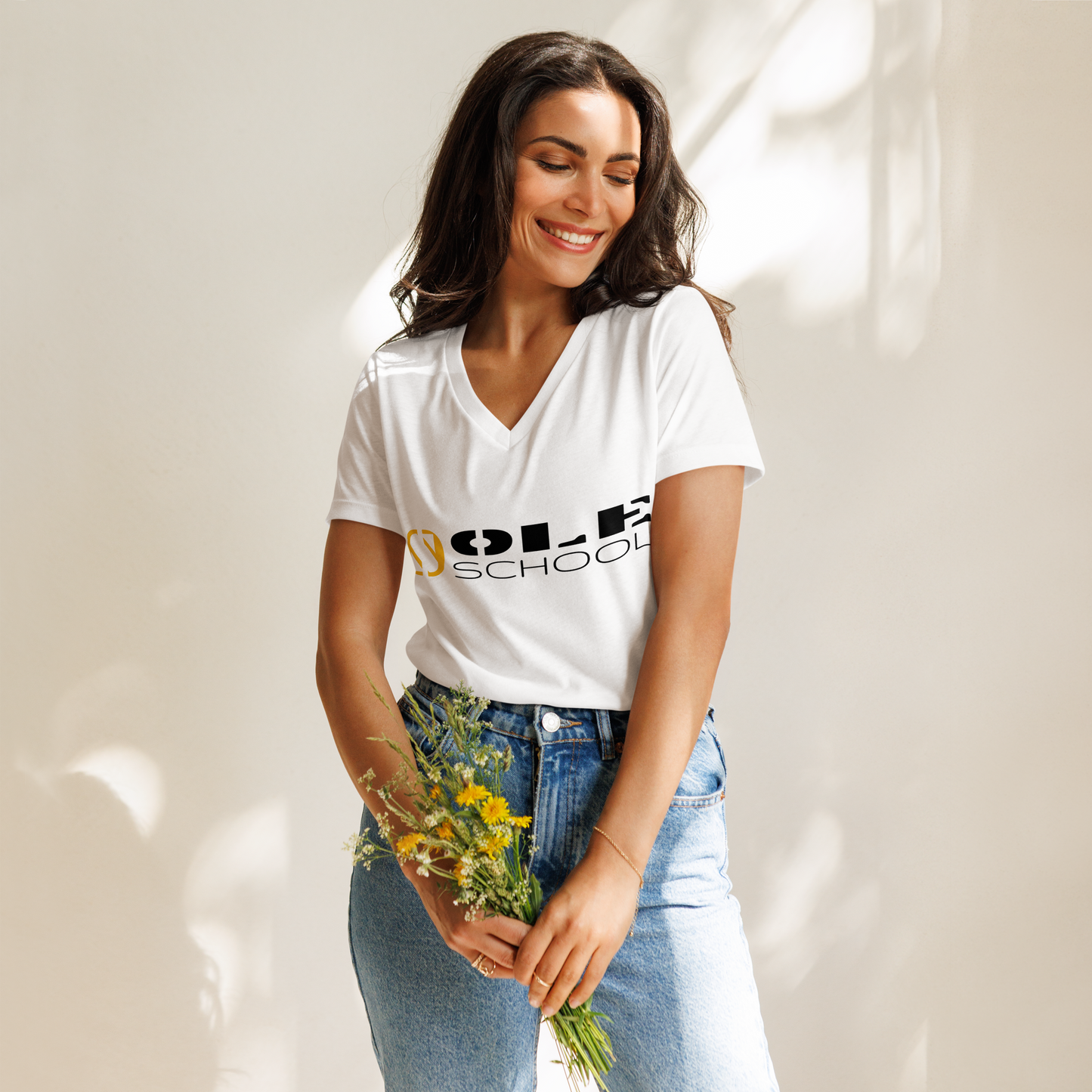 Ole School Women’s relaxed v-neck t-shirt